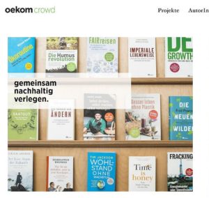 oekom crowd: Crowdpublishing Plattform für innovative Ideen